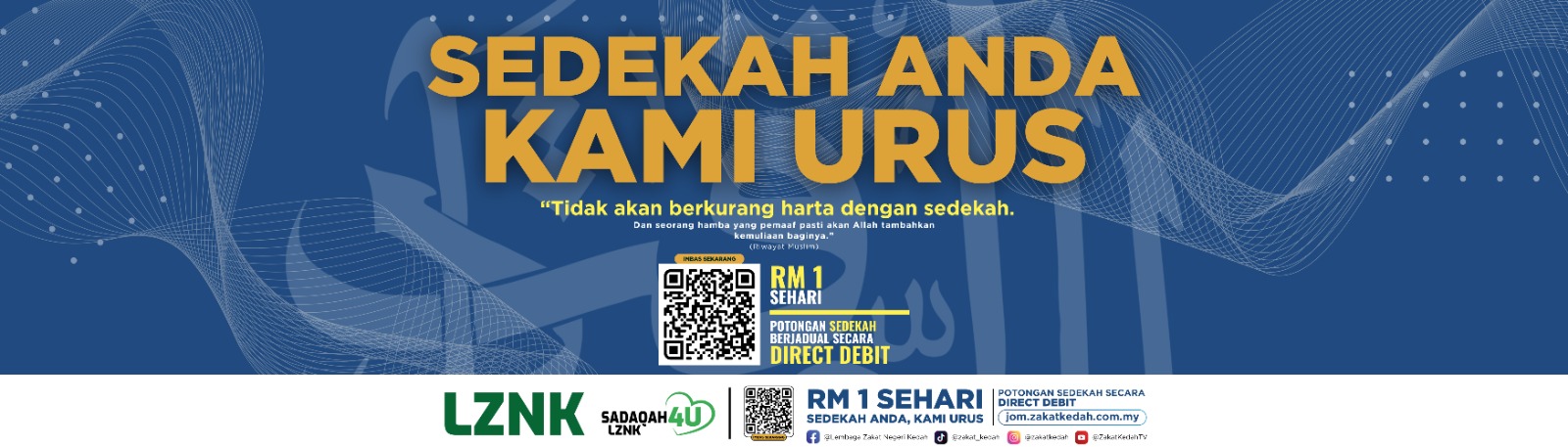 Sedekah Anda Kami Urus - RM1 Sehari - Potongan Sedekah Berjadual Secara Direct Debit